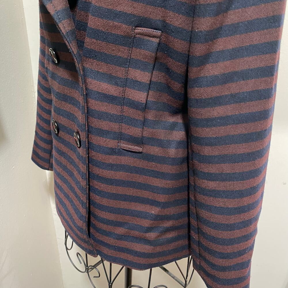 Zara Basic Blazer Size Medium Double-Breasted Nav… - image 4